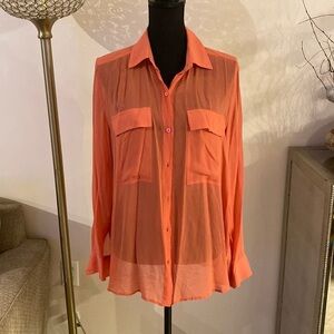 CLUB Monaco silk blouse size L